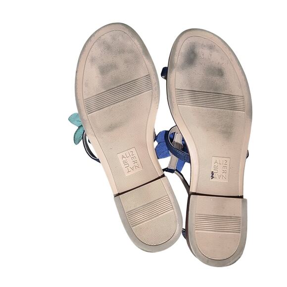 Naturalizer Farah Blue Thong Sandals 8M – Comfort Non-Slip Flower Detail - Picture 9 of 13